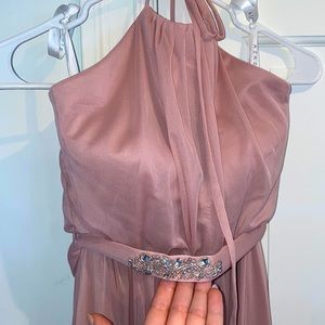 NWOT dusty pink halter bridesmaid dress